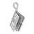 Image of 14k White Gold 3-D w/ Moveable Pages Ten Commandments Book Pendant