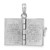 Image of 14k White Gold 3-D w/ Moveable Pages Ten Commandments Book Pendant