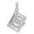 Image of 14k White Gold 3-D w/ Moveable Pages Ten Commandments Book Pendant