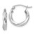 Image of 9mm 14k White Gold 3mm Twisted Hoop Earrings TC353