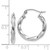 Image of 16mm 14k White Gold 3mm Twisted Hoop Earrings TC359