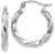 Image of 16mm 14k White Gold 3mm Twisted Hoop Earrings TC359