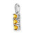 Image of 14K White Gold 3-stone Citrine & Diamond Pendant