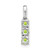 Image of 14K White Gold 3-stone Peridot & Diamond Pendant