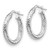 Image of 22.92mm 14K White Gold 3X15 Shiny-Cut Round Hoop Earrings LE1731W