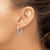 Image of 22.51mm 14k White Gold 3x15mm Shiny-Cut Hoop Earrings