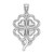 Image of 14k White Gold 4-Leaf Clover Pendant