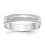 Image of 14K White Gold 4mm Lightweight Milgrain Half Round Band Ring