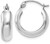 Image of 10mm 14k White Gold 4mm Round Hoop Earrings