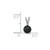 Image of 14K White Gold 5-6mm Black Round Saltwater Akoya Cultured Pearl Diamond Pendant