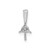 Image of 14K White Gold 7mm White Round Freshwater Cultured Pearl A Diamond Pendant XP248WPL/A