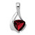 Image of 14K White Gold 8mm Garnet Pendant