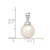 Image of 14K White Gold 9-10mm Round Cultured Saltwater South Sea Pearl Pendant