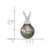 Image of 14K White Gold 9-10mm Teardrop Saltwater Cultured Tahitian Pearl Pendant XF427