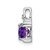 Image of 14K White Gold Amethyst & Diamond Pendant PM7054-AM-001-WA