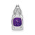 Image of 14K White Gold Amethyst & Diamond Pendant PM7054-AM-001-WA