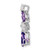 Image of 14K White Gold Amethyst & Opal Chain Slide Pendant