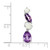 Image of 14K White Gold Amethyst & Opal Chain Slide Pendant