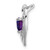Image of 14k White Gold Amethyst and Diamond Heart Pendant PM7016-AM-002-WA