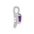 Image of 14k White Gold Amethyst and Diamond Pendant PM7002-AM-001-WA