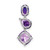 Image of 14K White Gold Amethyst Chain Slide Pendant PM7457-AM-W