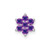 Image of 14k White Gold Amethyst Floral Slide Pendant