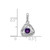 Image of 14K White Gold Amethyst Triangle Pendant