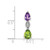 Image of 14K White Gold Amethyst/Peridot/Diamond Chain Slide Pendant