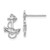 Image of 14k White Gold Anchor with Rope Trim Stud Post Earrings