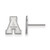 14K White Gold Appalachian State University X-Small Post Earrings by LogoArt