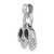 Image of 14k White Gold Baby Shoes Pendant D1731W