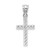 Image of 14k White Gold Beaded and Polished Cross Pendant