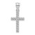 Image of 14k White Gold Beaded and Polished Cross Pendant