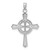 Image of 14k White Gold Beaded Celtic Cross w/ Eternity Pendant