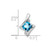 Image of 14K White Gold Blue Topaz & Diamond Pendant PM7033-BT-001-WA