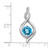 Image of 14K White Gold Blue Topaz & Diamond Pendant PM7057-BT-004-WA