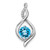 Image of 14K White Gold Blue Topaz & Diamond Pendant PM7057-BT-004-WA