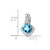 Image of 14K White Gold Blue Topaz & Diamond Pendant PM7117-BT-002-WA