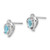 Image of 17mm 14k White Gold Blue Topaz Diamond Earrings XBS470
