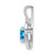 Image of 14k White Gold Blue Topaz Diamond Pendant XBS475 Image of 14k White Gold Blue Topaz Diamond Pendant XBS475