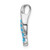 Image of 14K White Gold Blue Topaz Journey Chain Slide Pendant