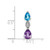 Image of 14K White Gold Blue Topaz/Amethyst/Diamond Chain Slide Pendant