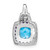 Image of 14K White Gold Blue Topaz/Amethyst/Diamond Pendant