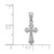 Image of 14K White Gold Budded Cross Pendant REL126
