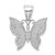 Image of 14k White Gold Butterfly Pendant
