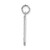 Image of 14K White Gold Casted Large Shiny-Cut Number 0 Pendant