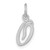 Image of 14K White Gold Casted Script Letter O Initial Charm