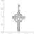 Image of 14K White Gold Celtic Cross Pendant CH129