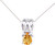 14K White Gold Citrine & Diamond Pear-Shaped Pendant (Chain NOT included)