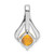 Image of 14K White Gold Citrine & Diamond Pendant PM7032-CI-002-WA